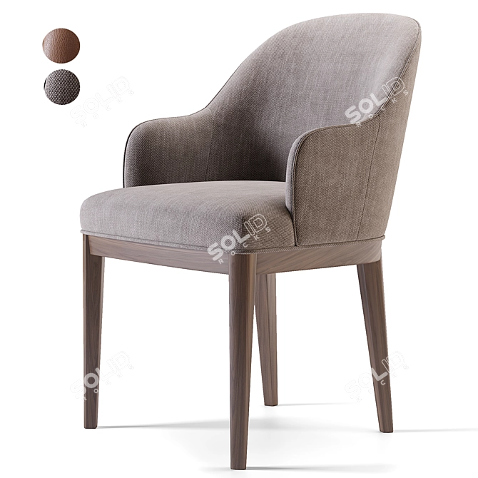 Modern ANNA Chair Export 3Ds 3D model image 1