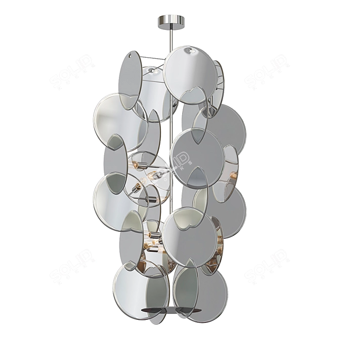 Elegant Crystal Chandelier Fixture 3D model image 1