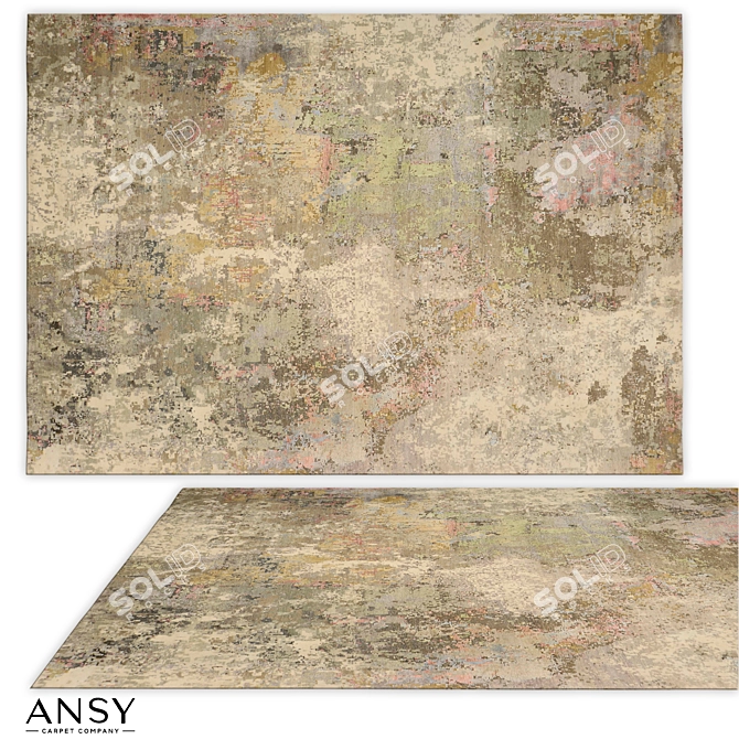 Handmade Urban Modern Rug by ANSY 3D model image 1