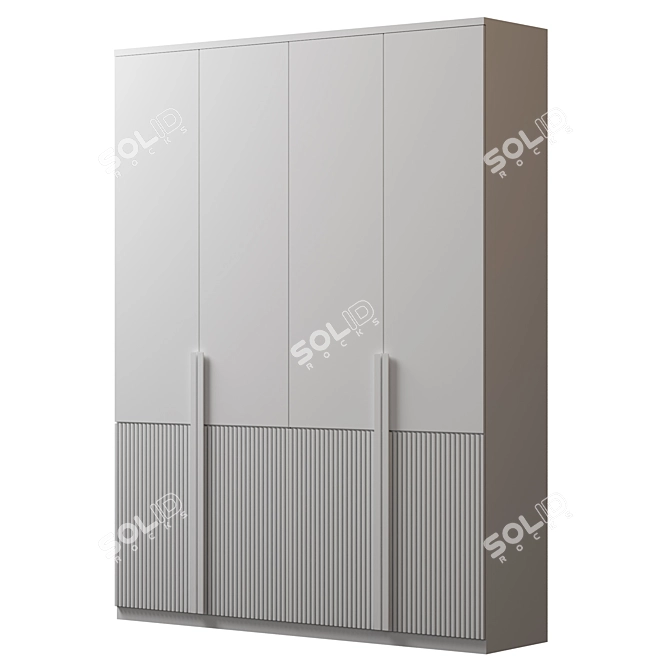 Modular Wardrobe Furniture Solution 3D model image 2