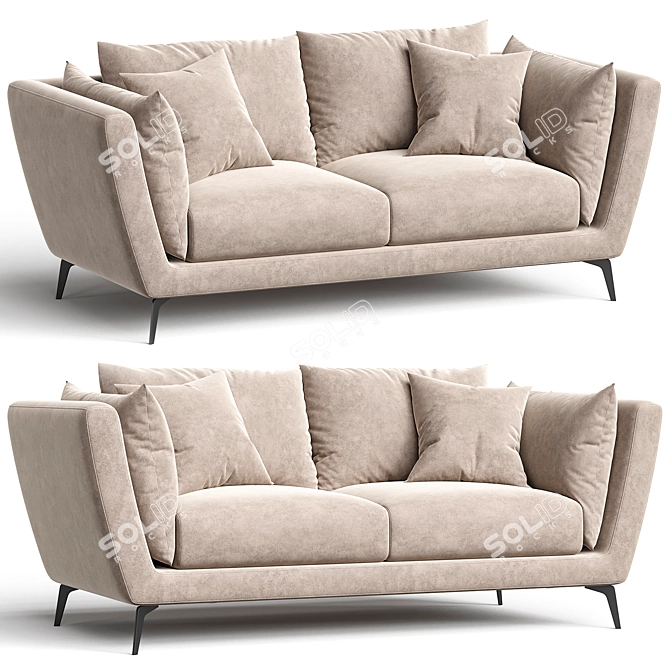 Sleek Cloud Sofa Design 3D model image 1