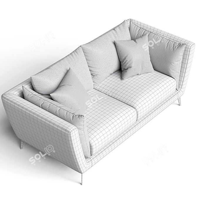 Sleek Cloud Sofa Design 3D model image 3