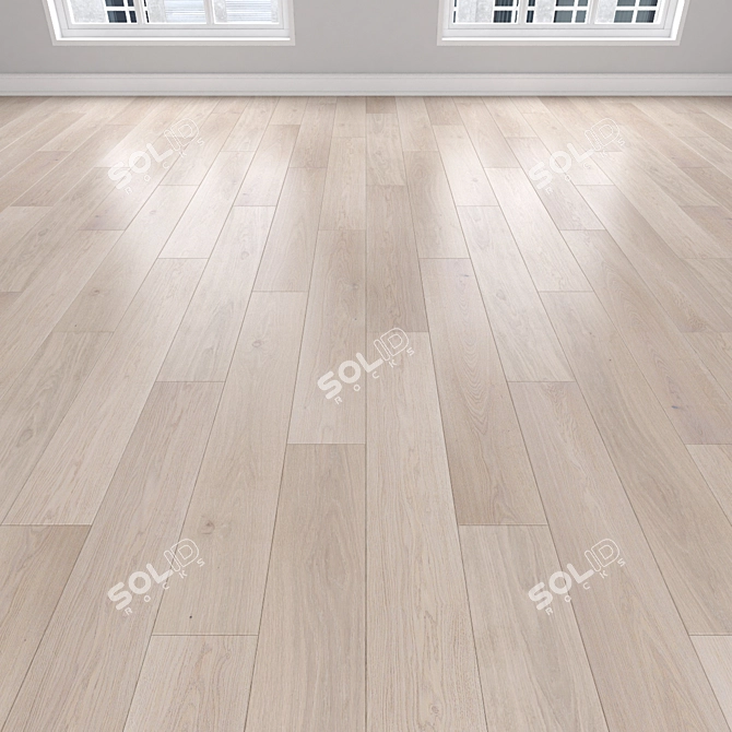 Oak Parquet Flooring Collection 3D model image 2