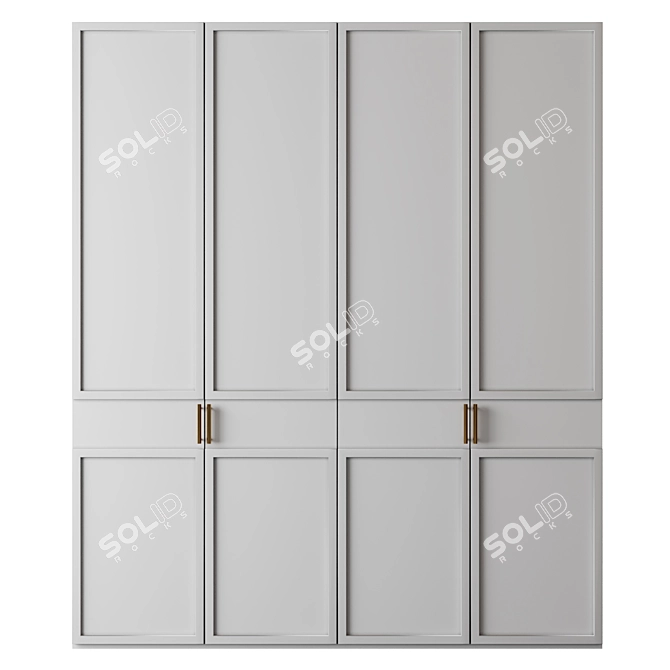Versatile Modular Wardrobe Kit 3D model image 2