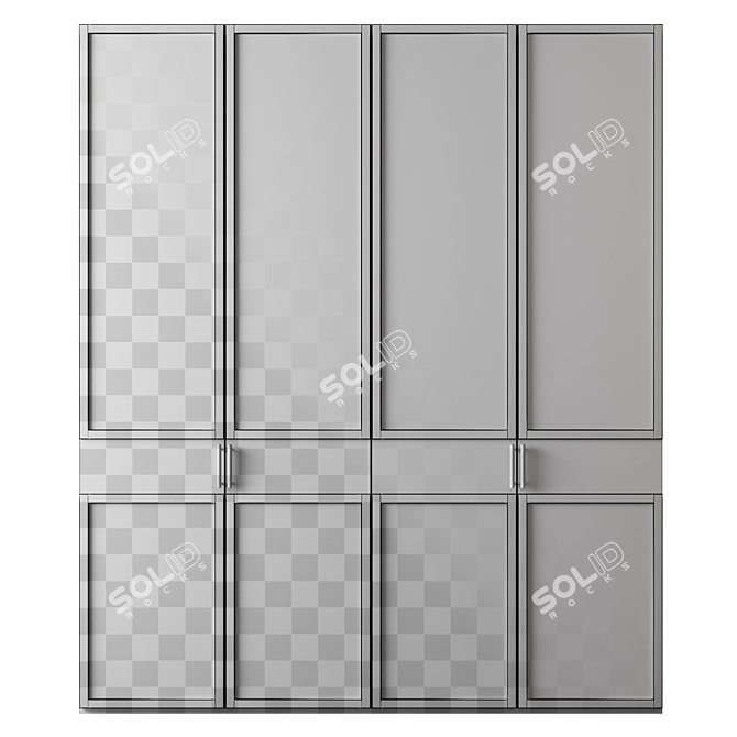 Versatile Modular Wardrobe Kit 3D model image 6