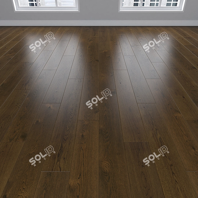 Dub Parquet Flooring Collection 3D model image 2