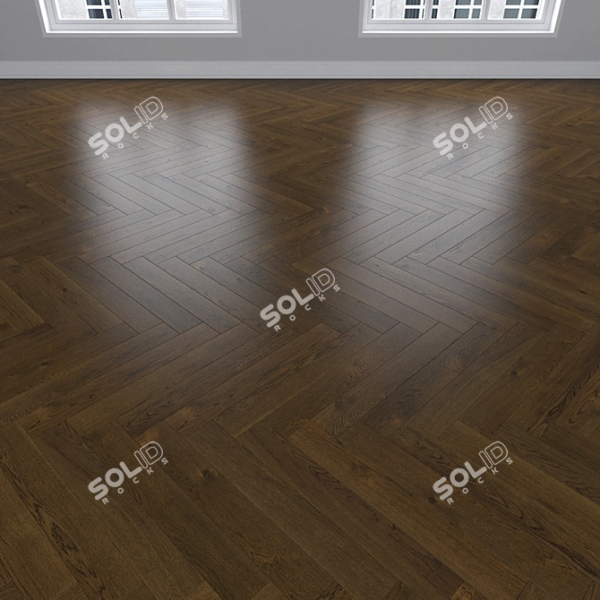 Dub Parquet Flooring Collection 3D model image 3