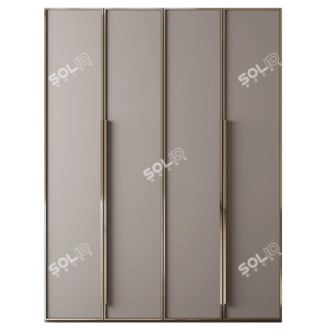 Modular Wardrobe 3D Model 3D model image 1