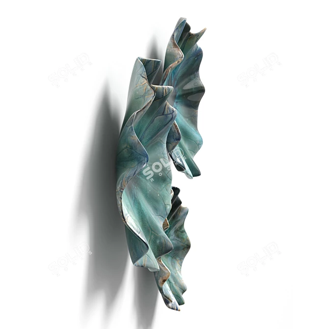 Aqua Ceramic Wall Decor 18 3D model image 5