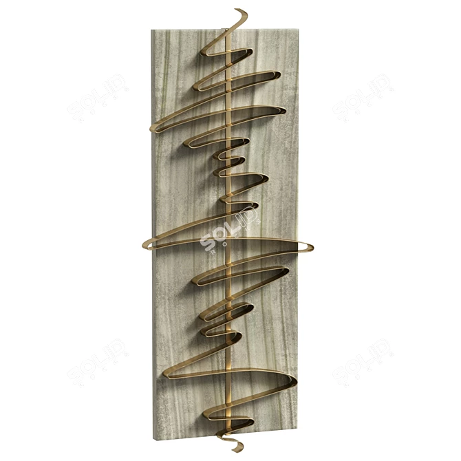 Abstract Metal Wall Art Sculpture 3D model image 1