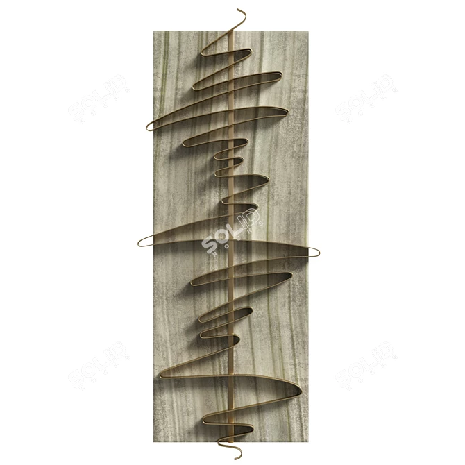 Abstract Metal Wall Art Sculpture 3D model image 2