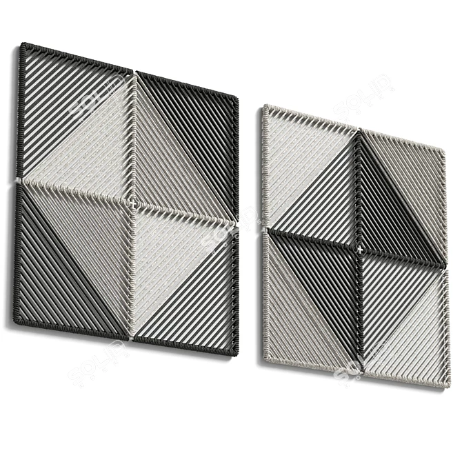 UV Unwrapped Wall Art Set 3D model image 5