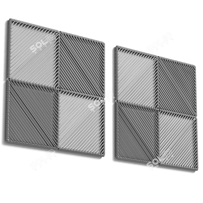UV Unwrapped Wall Art Set 3D model image 6