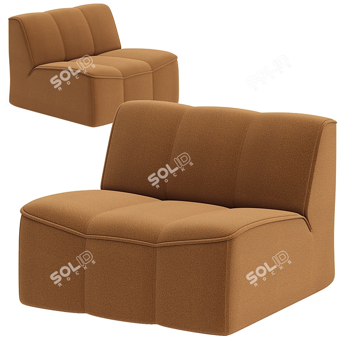 Modern Designer DS-910 Armchair 3D model image 1