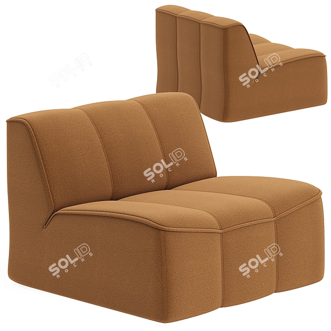 Modern Designer DS-910 Armchair 3D model image 2