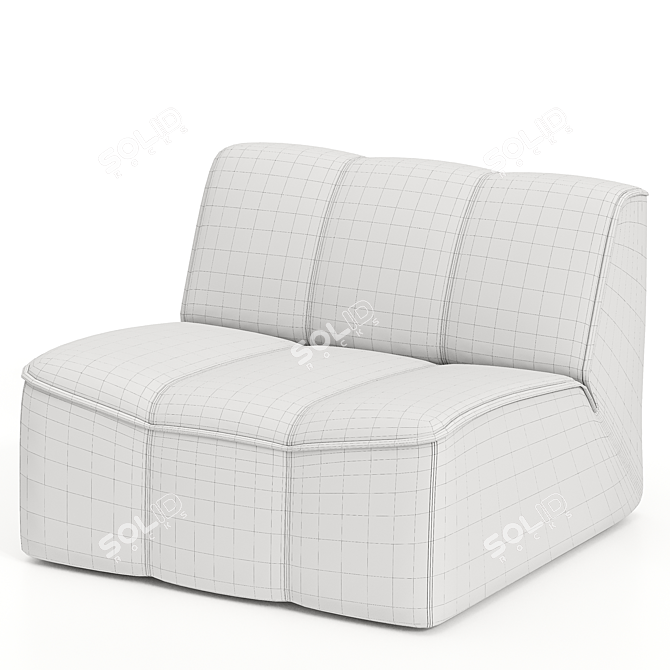 Modern Designer DS-910 Armchair 3D model image 4