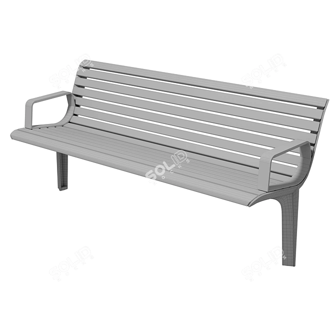 Emau Solo Park Benches 3D model image 4