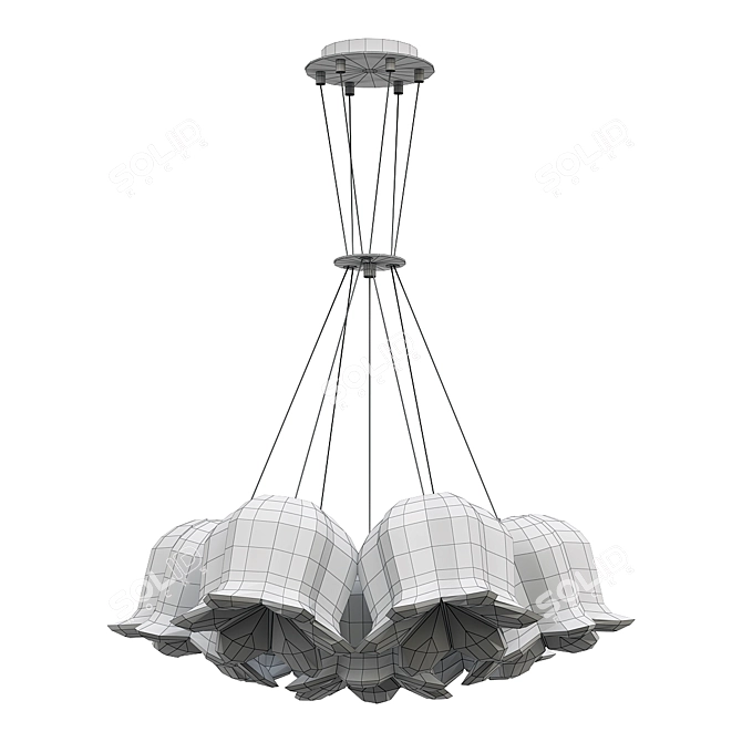 Elegant LILLIS Pendant Chandelier 3D model image 4