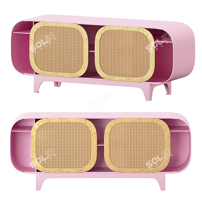 Modern Grace Pink Sideboard 3D model image 1