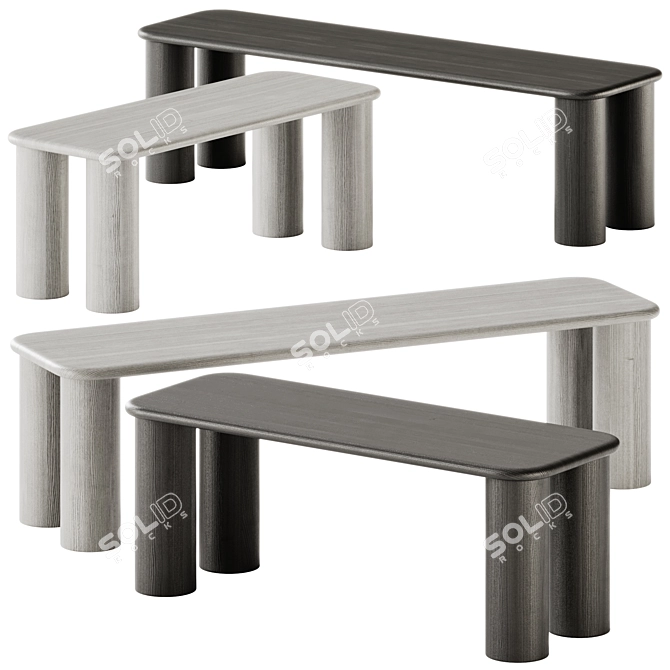 Found PAUSE Bench Set - Medium & Big 3D model image 1