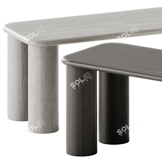 Found PAUSE Bench Set - Medium & Big 3D model image 3