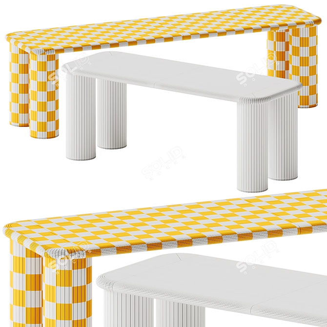 Found PAUSE Bench Set - Medium & Big 3D model image 6