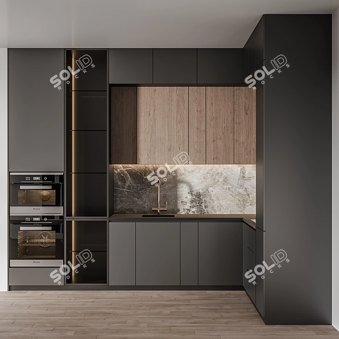 Compact Kitchenette Minikitchen029 3D model image 6