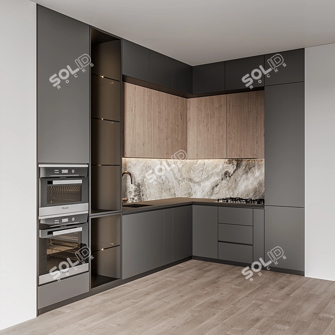 Compact Kitchenette Minikitchen029 3D model image 7