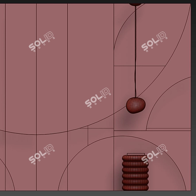 Modern Wall Decor Set 26 3D model image 7