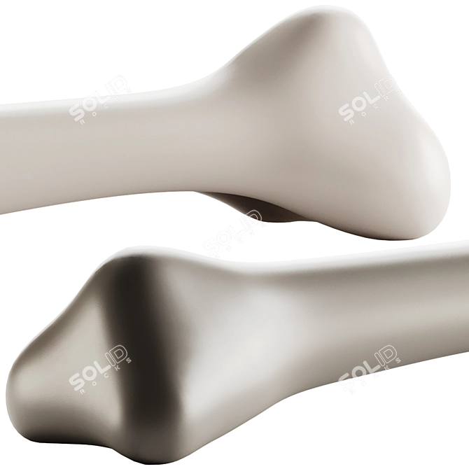 Qeeboo BONOS Modern Polyethylene Bench 3D model image 2