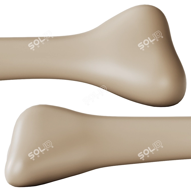 Qeeboo BONOS Modern Polyethylene Bench 3D model image 4