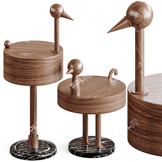 Chic Rara Avis Side Tables 3D model image 1