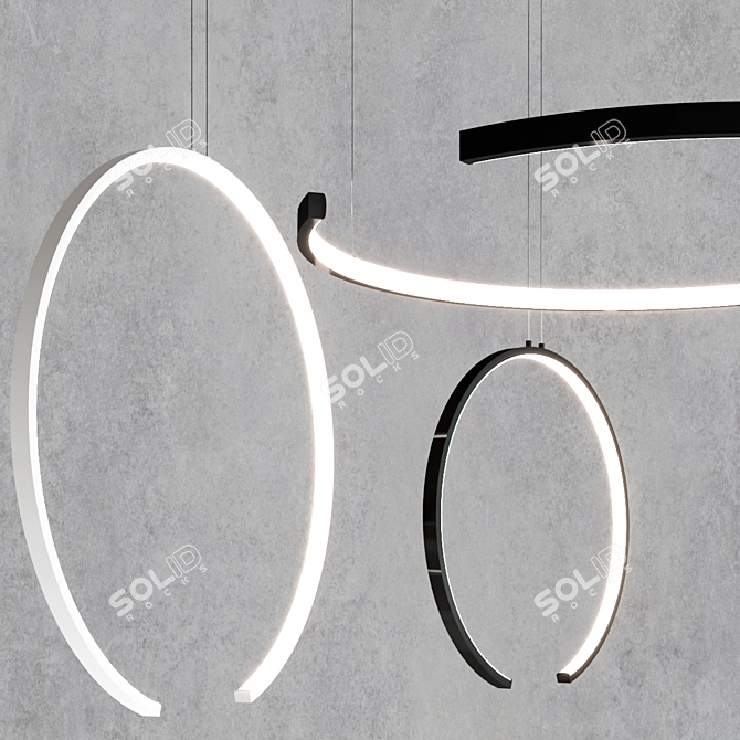 Sleek Olympic Lighting Collection 3D model image 4