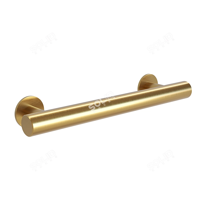 Brass Arbor Light Wardrobe Handle 3D model image 1