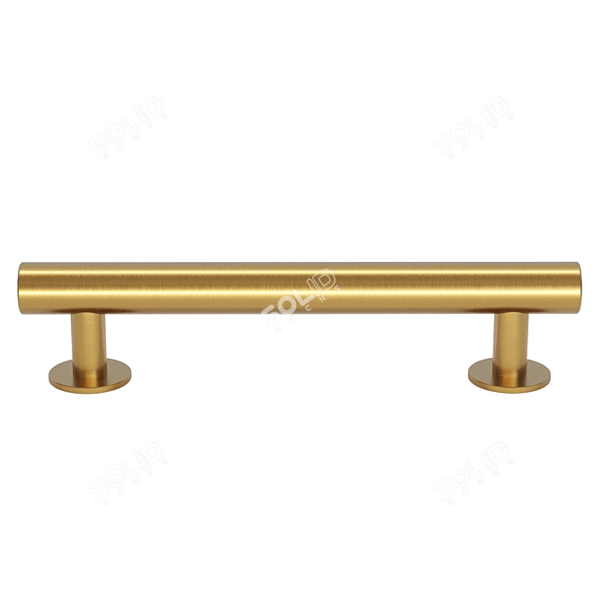 Brass Arbor Light Wardrobe Handle 3D model image 4