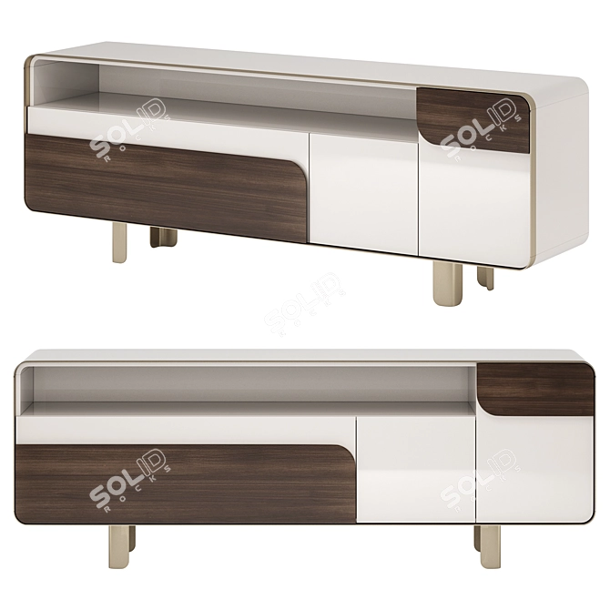 Luxury Modern Turri Sideboard 3D model image 2