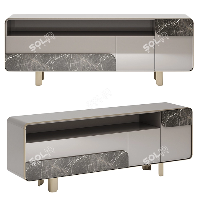 Luxury Modern Turri Sideboard 3D model image 3