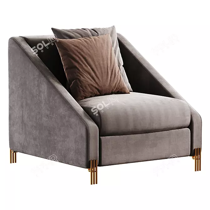 Stylish Model Chair Candice 3D model image 2