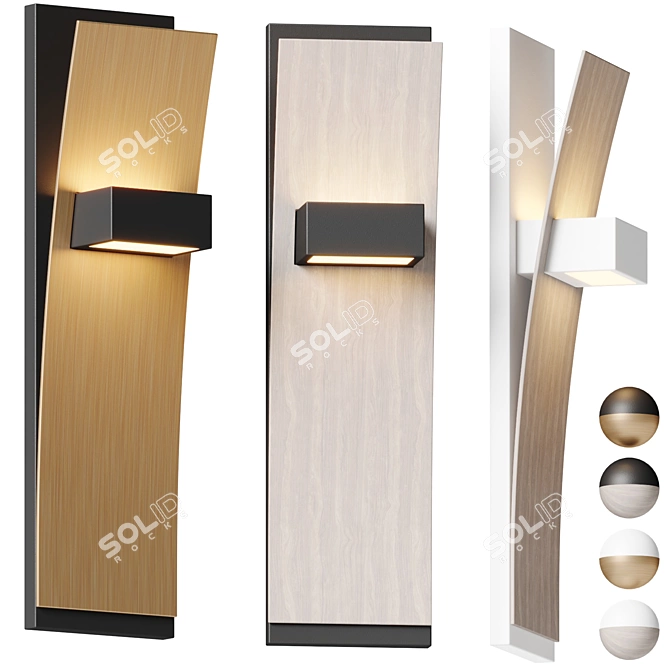 Minimalist LED Wall Sconce Beauty 3D model image 1