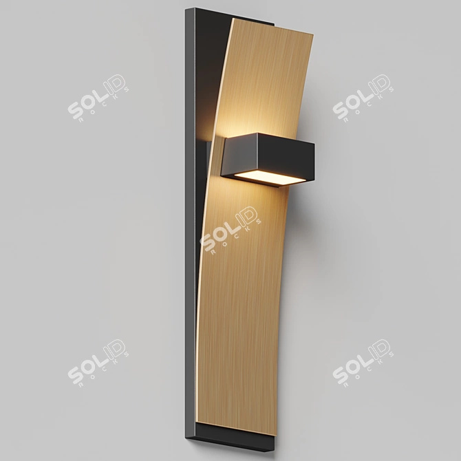 Minimalist LED Wall Sconce Beauty 3D model image 2