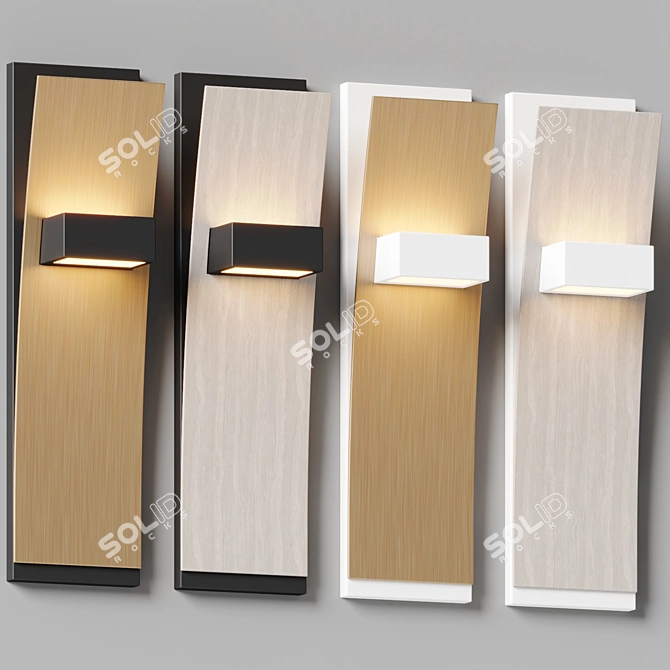 Minimalist LED Wall Sconce Beauty 3D model image 4