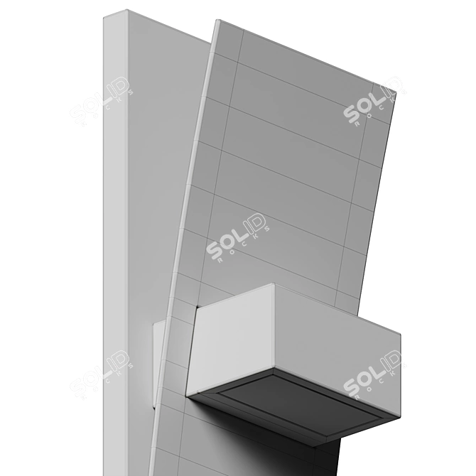 Minimalist LED Wall Sconce Beauty 3D model image 5