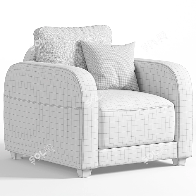 Sleek Leon Armchair, 2014 Version 3D model image 3