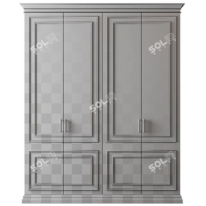Modular High-Quality Wardrobe 3D model image 4