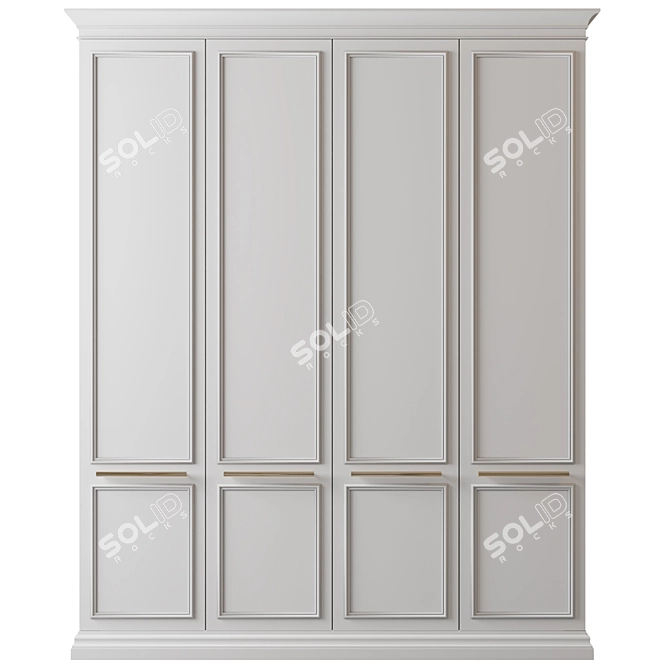 Modular Editable Wardrobe Display 3D model image 1