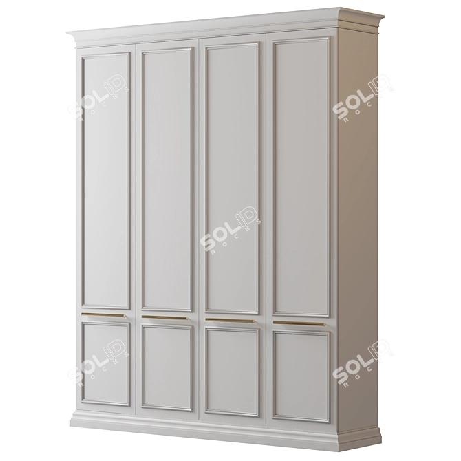 Modular Editable Wardrobe Display 3D model image 2