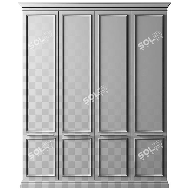 Modular Editable Wardrobe Display 3D model image 3