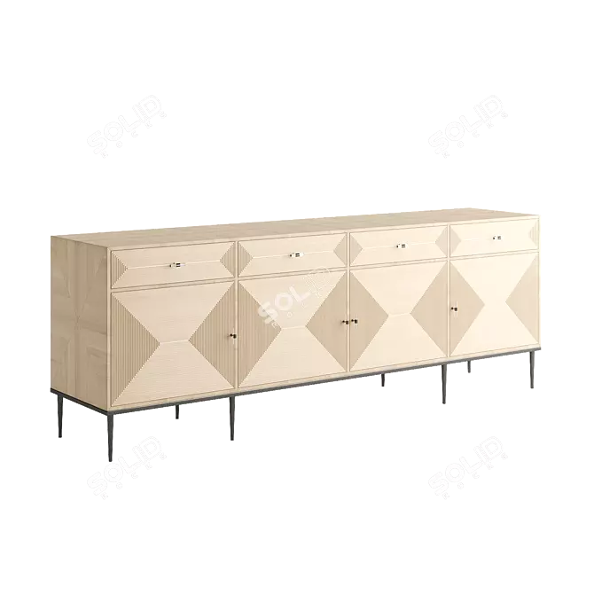 Elegant Low Rise Buffet 3D model image 2