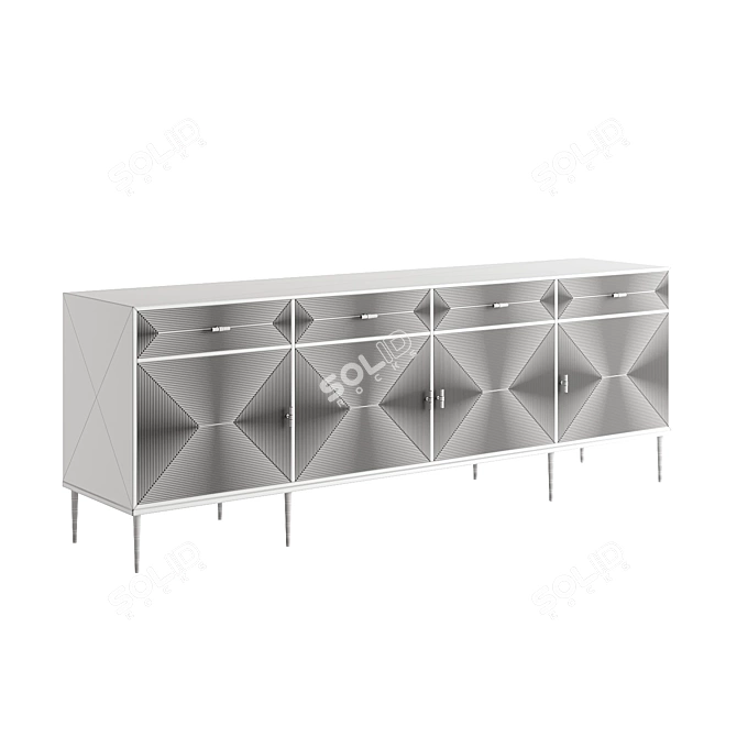 Elegant Low Rise Buffet 3D model image 4