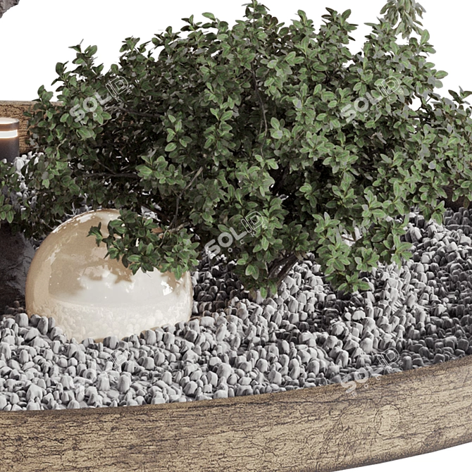 Vintage Olive Tree Patio Decor 3D model image 3